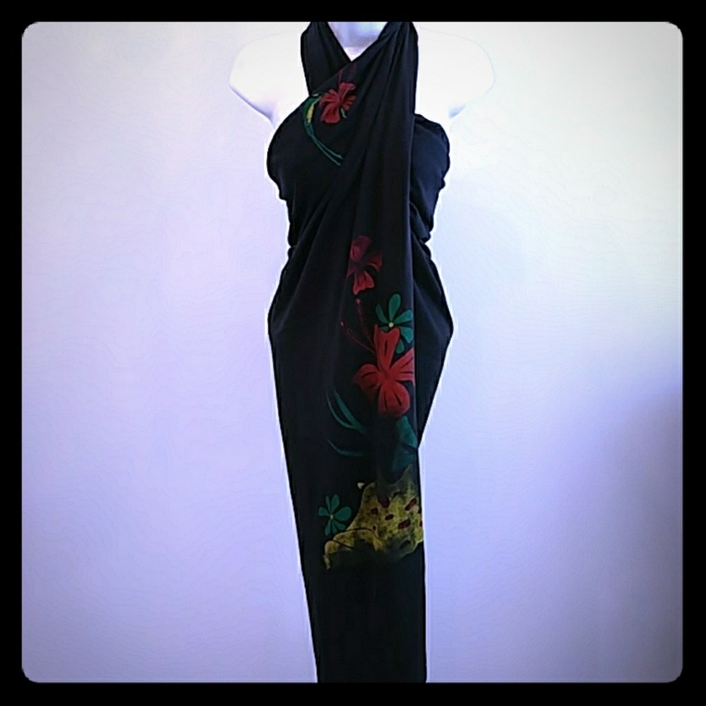 Tahitian Black Sarong